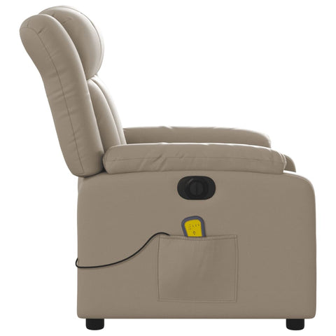 vidaXL Massagesessel Elektrisch Cappuccino-Braun Kunstleder