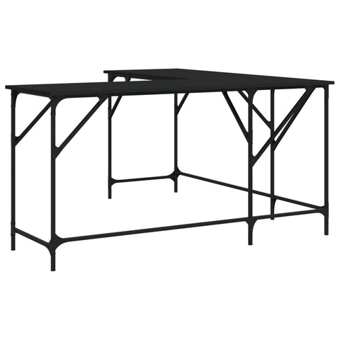 vidaXL Schreibtisch Schwarz 149x149x75 cm Holzwerkstoff