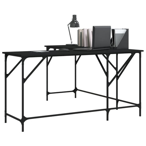 vidaXL Schreibtisch Schwarz 149x149x75 cm Holzwerkstoff