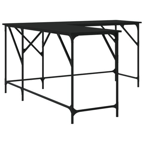 vidaXL Schreibtisch Schwarz 149x149x75 cm Holzwerkstoff