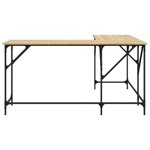 vidaXL Schreibtisch Sonoma-Eiche 149x149x75 cm Holzwerkstoff