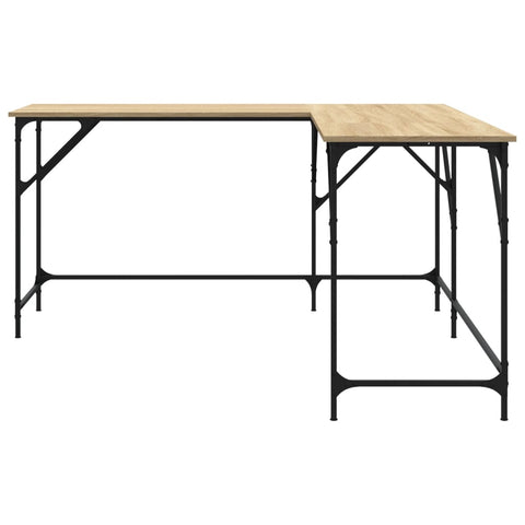 vidaXL Schreibtisch Sonoma-Eiche 149x149x75 cm Holzwerkstoff