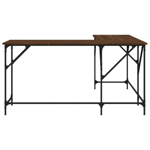 vidaXL Schreibtisch Braun Eichen-Optik 149x149x75 cm Holzwerkstoff