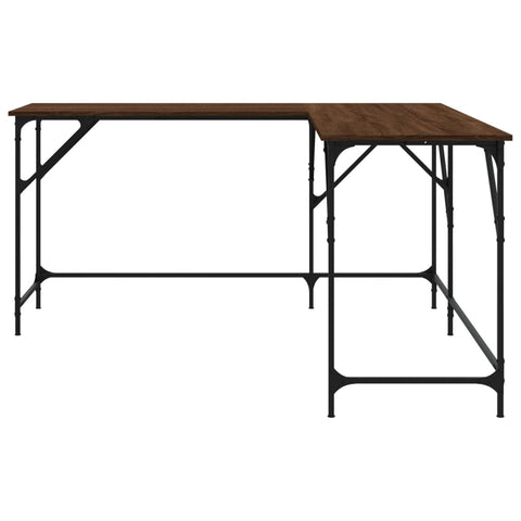 vidaXL Schreibtisch Braun Eichen-Optik 149x149x75 cm Holzwerkstoff