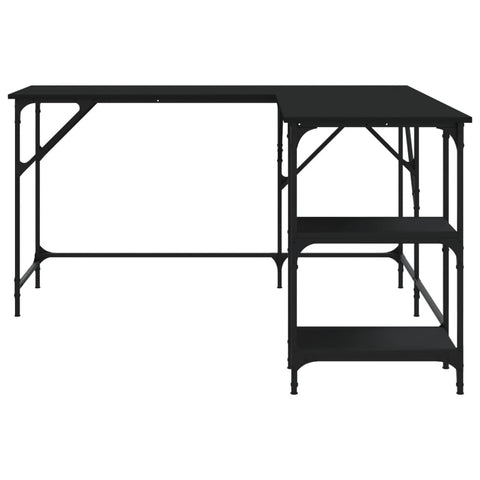 vidaXL Schreibtisch Schwarz 139x139x75 cm Holzwerkstoff