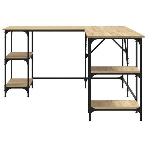 vidaXL Schreibtisch Sonoma-Eiche 139x139x75 cm Holzwerkstoff