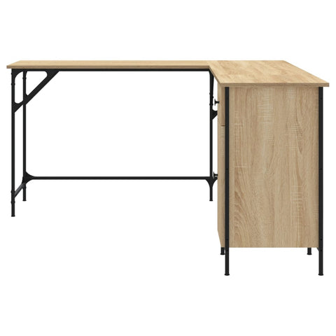 vidaXL Schreibtisch Sonoma-Eiche 141x141x75 cm Holzwerkstoff