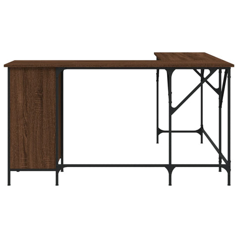 vidaXL Schreibtisch Braun Eichen-Optik 141x141x75 cm Holzwerkstoff