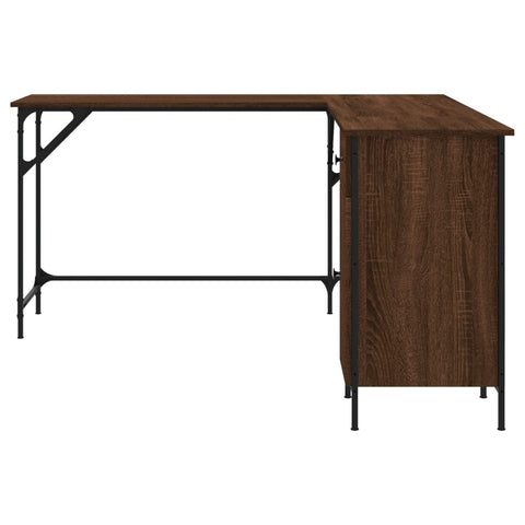 vidaXL Schreibtisch Braun Eichen-Optik 141x141x75 cm Holzwerkstoff