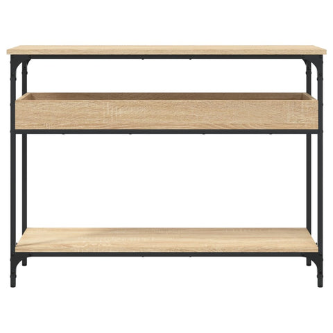 vidaXL Konsolentisch mit Ablage Sonoma-Eiche 100x29x75cm Holzwerkstoff