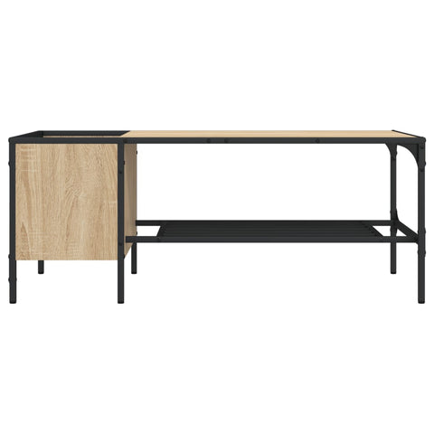 vidaXL Couchtisch mit Regal Sonoma-Eiche 100x51x40 cm Holzwerkstoff