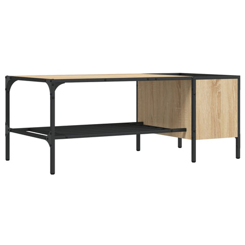 vidaXL Couchtisch mit Regal Sonoma-Eiche 100x51x40 cm Holzwerkstoff