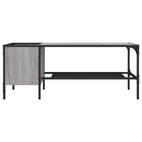 vidaXL Couchtisch mit Regal Grau Sonoma 100x51x40 cm Holzwerkstoff