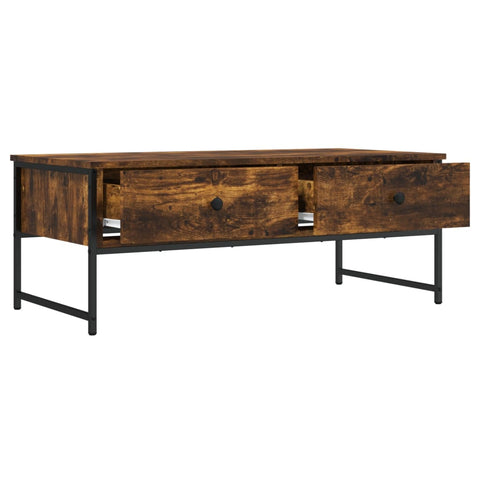 vidaXL Couchtisch Räuchereiche 101x49x39,5 cm Holzwerkstoff