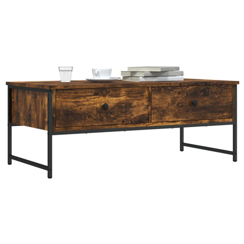 vidaXL Couchtisch Räuchereiche 101x49x39,5 cm Holzwerkstoff