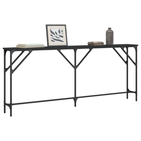 vidaXL Konsolentisch Schwarz 180x23x75 cm Holzwerkstoff