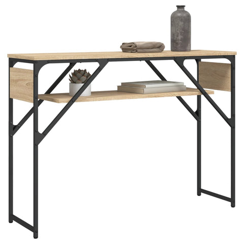 vidaXL Konsolentisch mit Ablage Sonoma-Eiche 105x30x75cm Holzwerkstoff