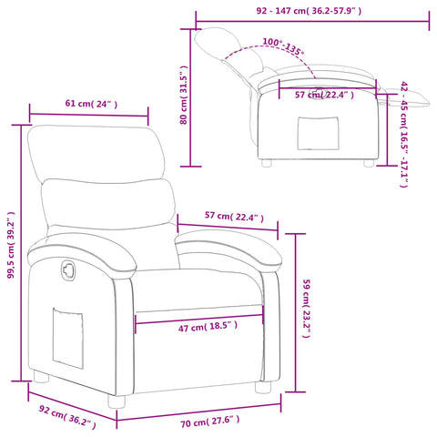 vidaXL Relaxsessel Braun Stoff