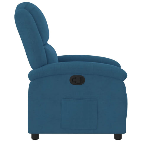 vidaXL Relaxsessel Blau Samt