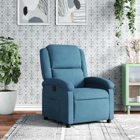 vidaXL Relaxsessel Blau Samt