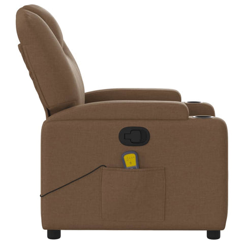 vidaXL Massagesessel Braun Stoff