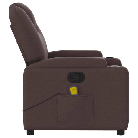 vidaXL Massagesessel Dunkelbraun Stoff