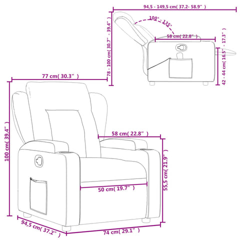 vidaXL Relaxsessel Braun Kunstleder