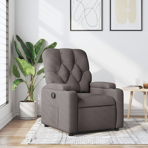 vidaXL Relaxsessel Taupe Stoff