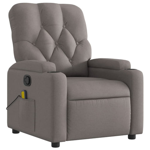 vidaXL Massagesessel Taupe Stoff