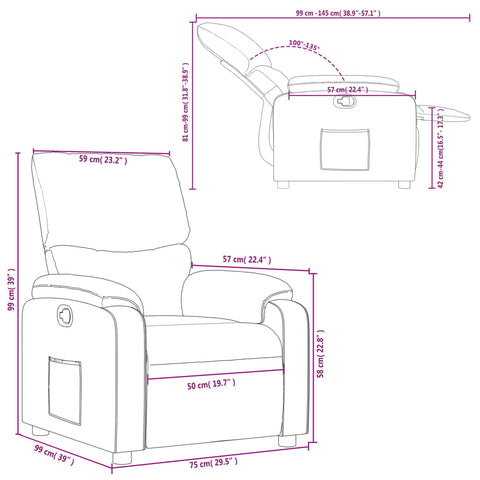 vidaXL Relaxsessel Dunkelbraun Stoff