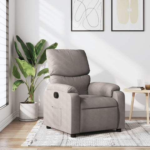 vidaXL Relaxsessel Taupe Stoff