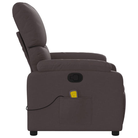 vidaXL Massagesessel Dunkelbraun Stoff