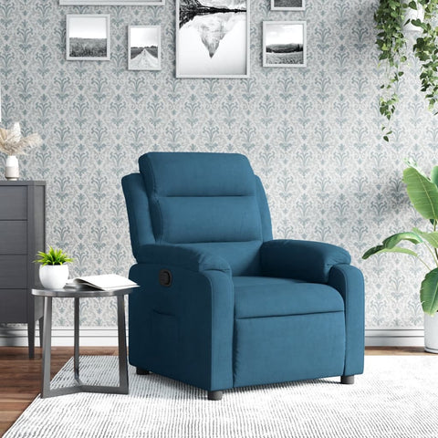 vidaXL Relaxsessel Blau Samt