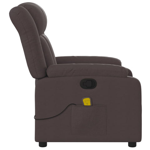 vidaXL Massagesessel Dunkelbraun Stoff