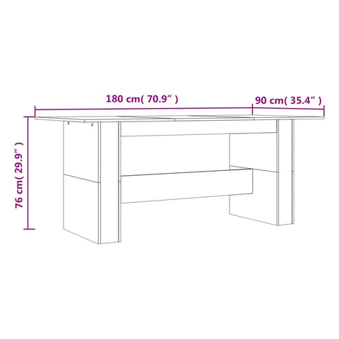 Esstisch Grau Sonoma 180x90x76 cm Holzwerkstoff