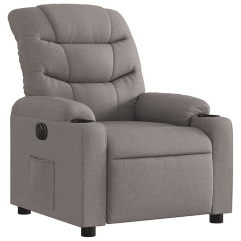 vidaXL Relaxsessel Elektrisch Taupe Stoff