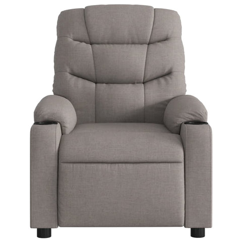 vidaXL Relaxsessel Elektrisch Taupe Stoff