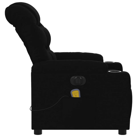 vidaXL Massagesessel Elektrisch Schwarz Stoff