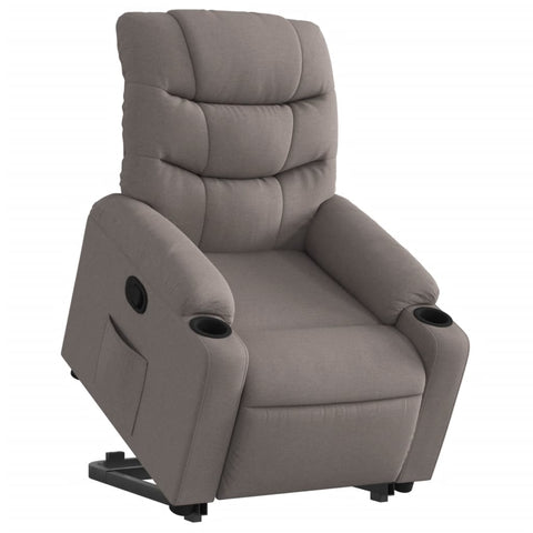 vidaXL Relaxsessel mit Aufstehhilfe Taupe Stoff