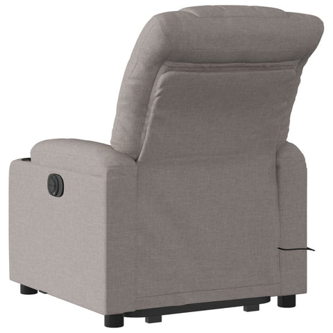 vidaXL Massagesessel mit Aufstehhilfe Taupe Stoff