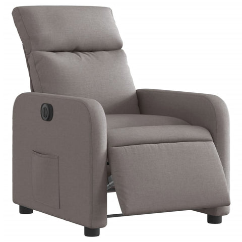 vidaXL Relaxsessel Elektrisch Taupe Stoff