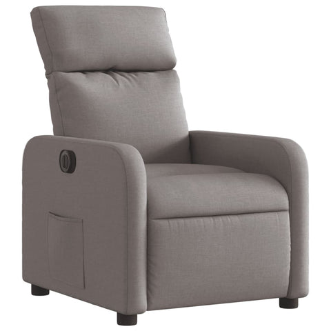 vidaXL Relaxsessel Elektrisch Taupe Stoff