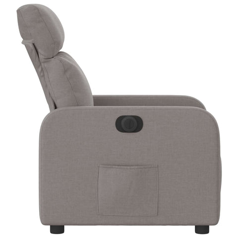 vidaXL Relaxsessel Elektrisch Taupe Stoff