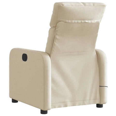 vidaXL Massagesessel Elektrisch Creme Stoff