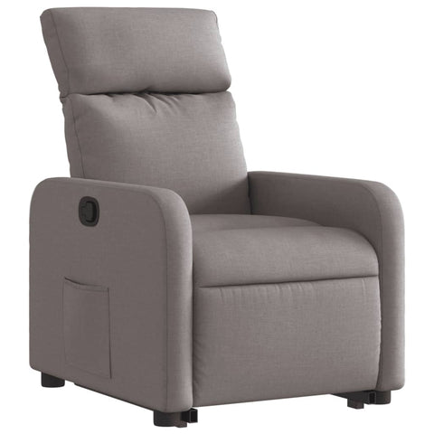 vidaXL Relaxsessel mit Aufstehhilfe Taupe Stoff