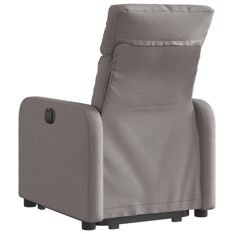 vidaXL Relaxsessel mit Aufstehhilfe Taupe Stoff