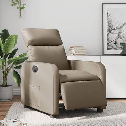 vidaXL Relaxsessel Elektrisch Cappuccino-Braun Kunstleder