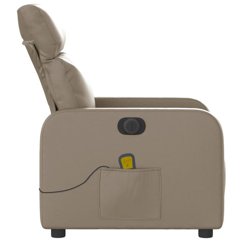 vidaXL Massagesessel Elektrisch Cappuccino-Braun Kunstleder