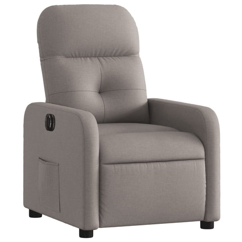 vidaXL Relaxsessel Elektrisch Taupe Stoff