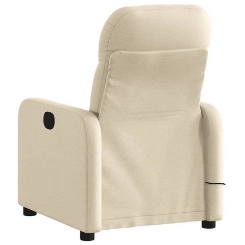 vidaXL Massagesessel Elektrisch Creme Stoff